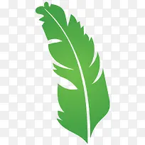 缺口矢量卡通芭蕉叶