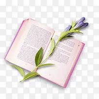 书本与花朵文艺风装饰