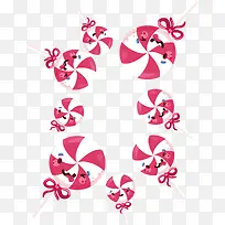 粉红色棒棒糖花纹