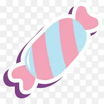 浅色反光条纹糖果