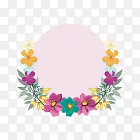 浪漫夏季花朵边框纹理