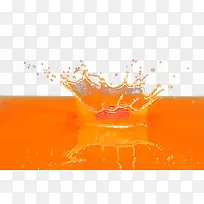 橙黄色的橙汁