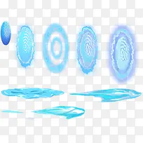 蓝色光圈特效
