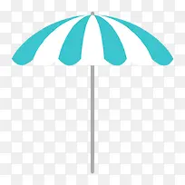 矢量卡通扁平夏日海滩旅游遮阳伞