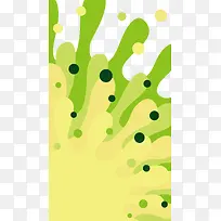 绿色卡通液体
