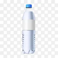 透明解渴贴白色贴纸的塑料瓶饮用