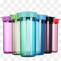 多种颜色透明水杯