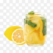 菠萝柠檬水果茶实物