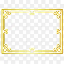 金黄色花纹边框免费下载