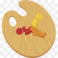 彩色调色盘免抠素材