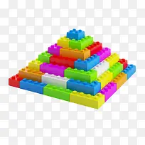 金字塔形状玩具塑料积木实物