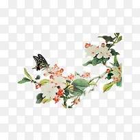 手绘海棠花免费图片