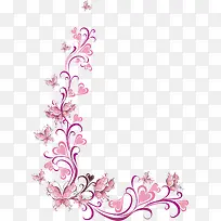 粉色藤蔓装饰
