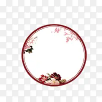 圆形古风花边