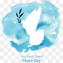 水彩涂鸦国际和平日