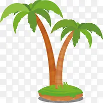 创意绿色椰树设计