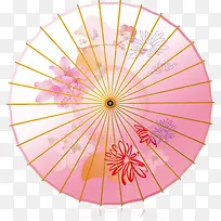 中国风水墨纸伞节日装饰