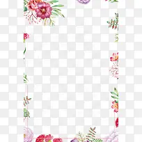 夏日小清新花朵边框