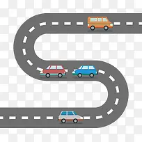 矢量弯曲的公路