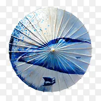 水彩风格油纸伞