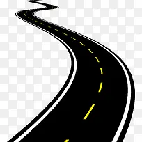 创意矢量弯曲的道路图