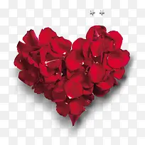 玫瑰花红色爱心七夕情人节海报