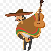 弹奏吉他的墨西哥大叔