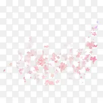 粉色漂浮桃花瓣
