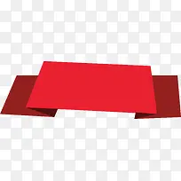 折叠的红色飘带矢量图