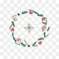 圣诞雪花元素花环装饰素材