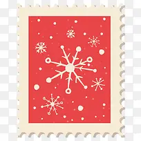 圣诞线性雪花卡片设计素材