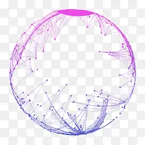 紫色渐变创意网格球体素材