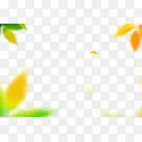 黄绿色清新树叶边框纹理
