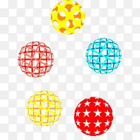 彩色镂空立体圆球