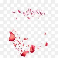 红色飞舞的花瓣效果