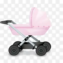 粉红色卡通婴儿车