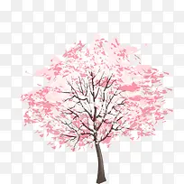 唯美粉色桃花大树