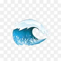 卡通海浪矢量图下载