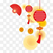 卡通中国风传统新年背景装饰