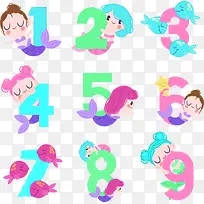 动物数字组合设计素材