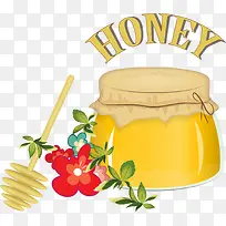 美味黄色野生蜂蜜