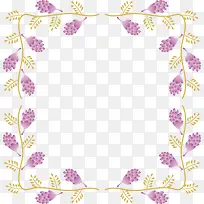 紫色春季草环框架