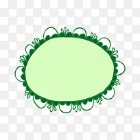 绿色花纹装饰边框
