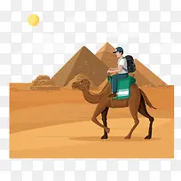 骑着骆驼埃及旅游