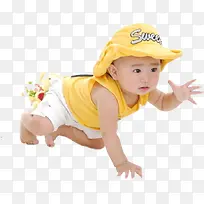 带着黄帽子的宝宝