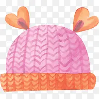 创意水彩帽子装饰插画