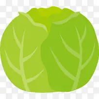 卡通手绘蔬菜装饰海报设计白菜