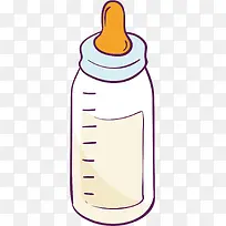 矢量图婴儿小奶瓶