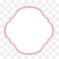 粉色花纹框