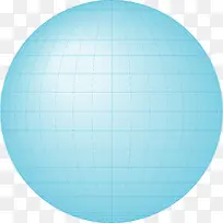 矢量手绘蓝色圆球